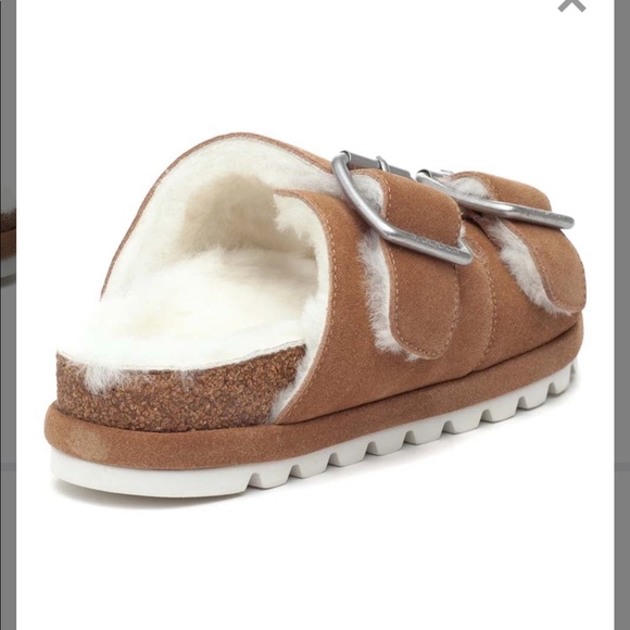 Cognac suede lynx sandal - Picture 2 of 3